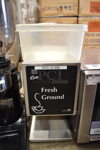 Curtis SLG-10 Metal Commercial Countertop Coffee Bean Grinder. 115 Volts, 1 Phase. Tested and Working!