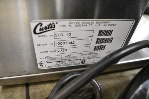 Curtis SLG-10 Metal Commercial Countertop Coffee Bean Grinder. 115 Volts, 1 Phase. Tested and Working! - Image 4 of 4