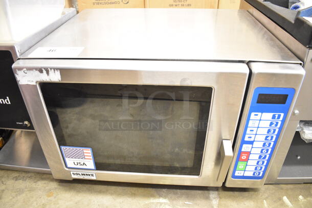 BRAND NEW SCRATCH AND DENT! 2023 Solwave SWA21T Ameri-Series Medium-Duty Stainless Steel Commercial Microwave with Push Button Controls. 208/240 Volts, 1 Phase. - Image 2 of 5