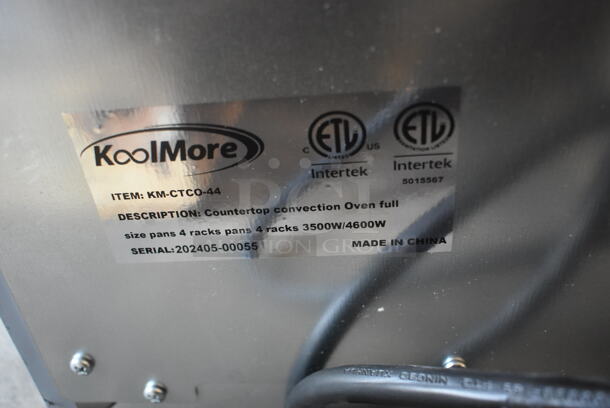 BRAND NEW SCRATCH AND DENT! 2024 KoolMore KM-CTCO-44 Stainless Steel Commercial Countertop Convection Oven.  - Image 6 of 6
