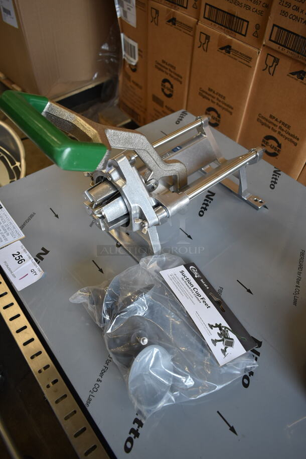 BRAND NEW SCRATCH AND DENT! Garde Metal Commercial Countertop Heavy-Duty 6-Wedge Potato / Fry Cutter with Suction Cup Feet - Image 2 of 9