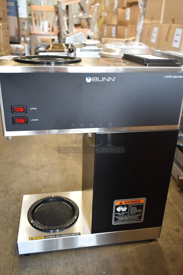 BRAND NEW SCRATCH AND DENT! 2024 Bunn VPR Stainless Steel Commercial Countertop Coffee Machine. Does Not Have Brew Basket or Pots. 120 Volts, 1 Phase.  - Image 2 of 7