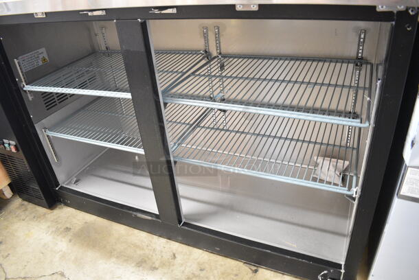 BRAND NEW SCRATCH AND DENT! 2024 Avantco 178UBB60GHC Metal Commercial 2 Door Back Bar Cooler Merchandiser. Missing Doors. 115 Volts, 1 Phase. Tested and Powers On But Does Not Get Cold - Image 5 of 7