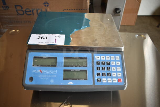 BRAND NEW SCRATCH AND DENT! AvaWeigh 334PCS15 Countertop 15 lb. Digital Price Computing Scale. Tested and Working! - Image 2 of 6