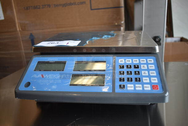 BRAND NEW SCRATCH AND DENT! AvaWeigh 334PCS15 Countertop 15 lb. Digital Price Computing Scale. Tested and Working! - Image 5 of 6