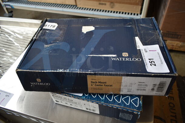 BRAND NEW SCRATCH AND DENT! Waterloo 750FD46  Deck-Mounted Faucet with 4" Centers and 6" Swing Spout - Image 2 of 3