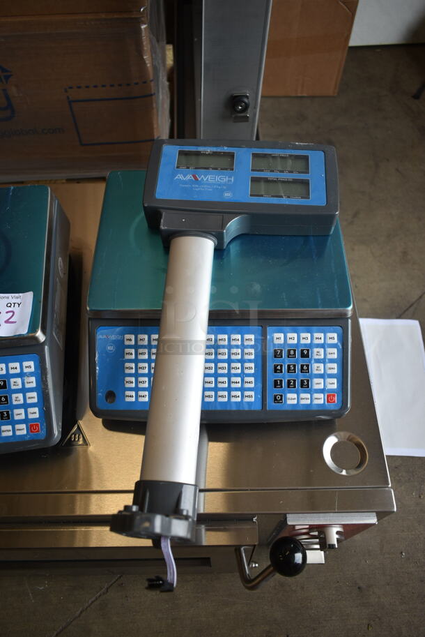 2 BRAND NEW SCRATCH AND DENT! AvaWeigh 334PCS40T  40 lb. Digital Price Computing Scale with Tower. 2 Times Your Bid! Tested and Working! - Image 4 of 10