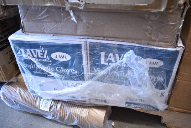 PALLET LOT of 35 BRAND NEW Boxes Including Choice 2 oz Portion Cups, 129MCR32B Choice 32 oz. Black Round Microwavable Heavy Weight Container with Lid 7 1/4" - 150/Case, 129MCS38B Choice 38 oz. Black Rectangular Microwavable Heavy Weight Container with Lid 8 3/4" x 6 1/4" x 2" - 150/Case, 2 Box Bell Aire 02115 Multi Fold Towels, 129MCS24B Choice 24 oz. Black Rectangular Microwavable Heavy Weight Container with Lid 8" x 5 1/4" x 2" - 150/Case, 500MFT Lavex White M-Fold (Multifold) Towel - 4000/Case, 347RP6WHSS Visions Wave 6" White Plastic Plate - 180/Case, Cambro PSB8176 1.67 Qt. Pebbled Serving/Salad Bowl, 2 Box T Shirt Bags, 500TW9 Choice 9 oz. Translucent Thin Wall Plastic Cold Cup - 2500/Case, 612TS4316 Choice Half Size Heavy-Duty Foil Steam Table Pan Extra-Deep 4 3/16" Depth - 100/Case, 3 Box Choice Plastic T Shirt Bags, 43309DPIE Choice 9" Clear Hinged High Dome Pie Container - 100/Case, 130WSPOON Choice Medium Weight White Plastic Teaspoon - 1000/Case. 35 Times Your Bid! - Image 7 of 12