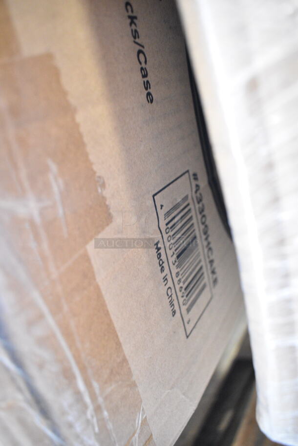 PALLET LOT of 28 BRAND NEW Boxes Including 1500050 Kari-Out Company 1/4 lb. Square Glassine Bag - 1000/Case, 5008W Choice 8 oz. Tall White Poly Paper Hot Cup - 1000/Case, 3 Box 127RD8BULK Choice 8 oz. Customizable Microwavable Translucent Round Deli Container - 500/Case, 2 Box 395RP09 EcoChoice Compostable Sugarcane / Bagasse 9" Plate - 500/Case, 50012C Choice 12 oz. Coffee Print Poly Paper Hot Cup - 1000/Case, 43309HCAKE Choice 9" High Dome Cake Display Container, 130LID12 Visions 12" Clear PET Plastic Round Catering Tray High Dome Lid, 612LOB1LB Choice Oblong Foil-Laminated Board Lid for 1 lb. Foil Take-Out Container - 1000/Case, 966TALLFLDB Choice White Tall-Fold 6" x 13" Dispenser Napkin - 8000/Case, 347RTB3BK Choice 2.5 oz. Black Round Plastic Mini Bowl - 200/Case, 3 Box 128HD8COMBO  ChoiceHD 8 oz. Microwavable Translucent Plastic Deli Container and Lid Combo Pack - 240/Case, 129MCS242CB Choice 30 oz. Black 8 3/4" x 6" x 2 3/4" 2-Compartment Rectangular Microwavable Heavy Weight Container with Lid - 150/Case, 245CPB14 PRINT Pizza Boxes, 2 Boxes Cambro PSB8176 1.67 Qt. Pebbled Serving/Salad Bowl. 28 Times Your Bid! - Image 7 of 12