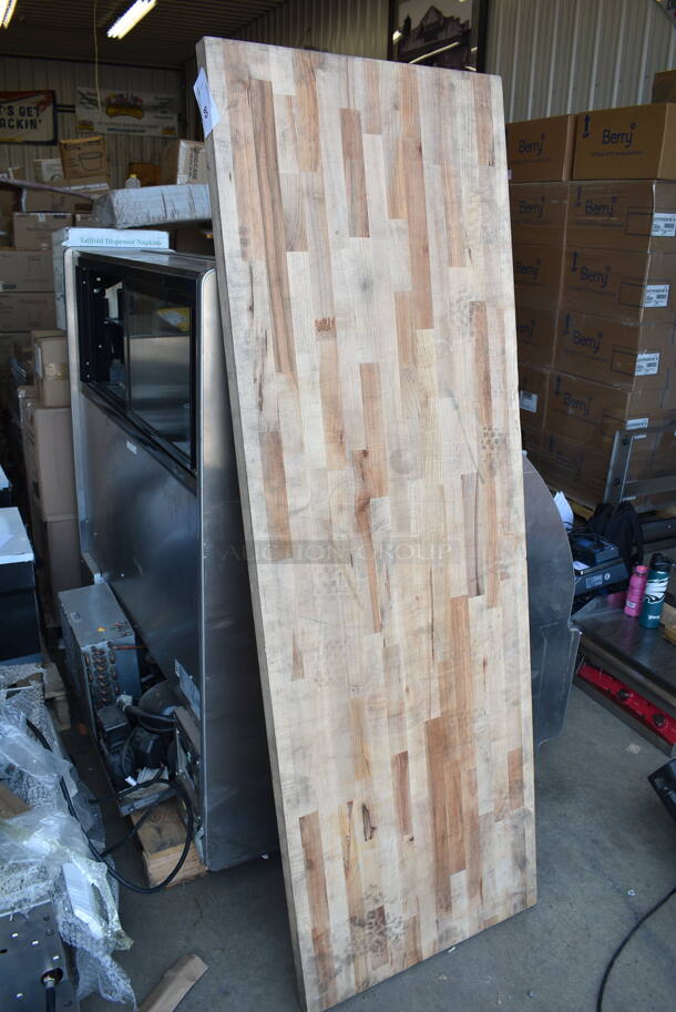 BRAND NEW SCRATCH AND DENT! 456024WT Butcher Block Tabletop - Image 1 of 4