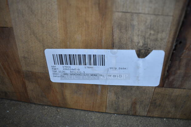 BRAND NEW SCRATCH AND DENT! 456024WT Butcher Block Tabletop - Image 4 of 4