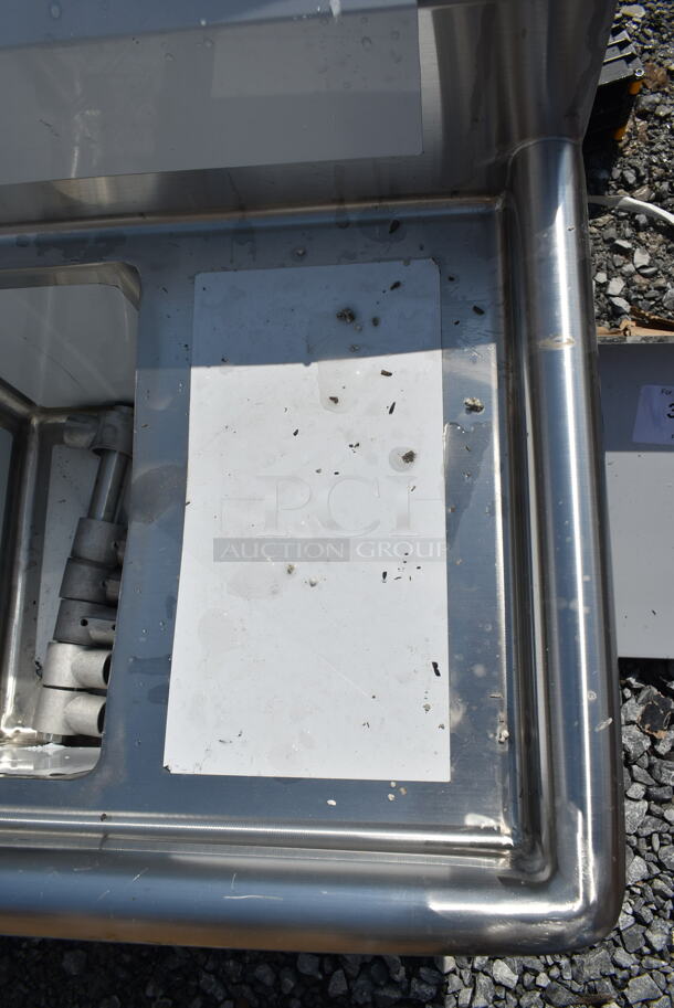 BRAND NEW SCRATCH AND DENT! Steelton 522CS31014LR 54" 18-Gauge Stainless Steel Three Compartment Commercial Sink with 2 Drainboards - 10" x 14" x 12" Bowls. No Legs.  - Image 3 of 8