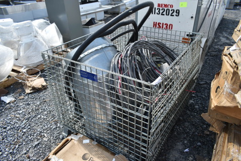 ALL ONE MONEY! Lot of Metal Wire Bin w/ Contents Including Wiring, Spray Bottle, Parts.