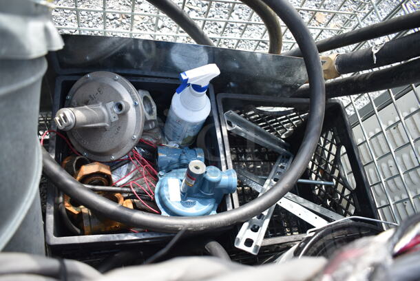 ALL ONE MONEY! Lot of Metal Wire Bin w/ Contents Including Wiring, Spray Bottle, Parts. - Image 6 of 12