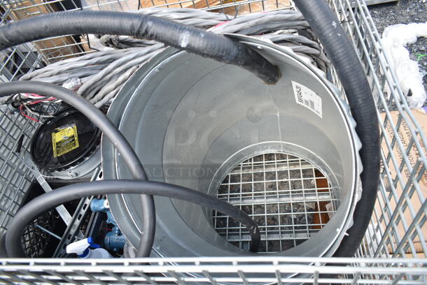 ALL ONE MONEY! Lot of Metal Wire Bin w/ Contents Including Wiring, Spray Bottle, Parts. - Image 7 of 12