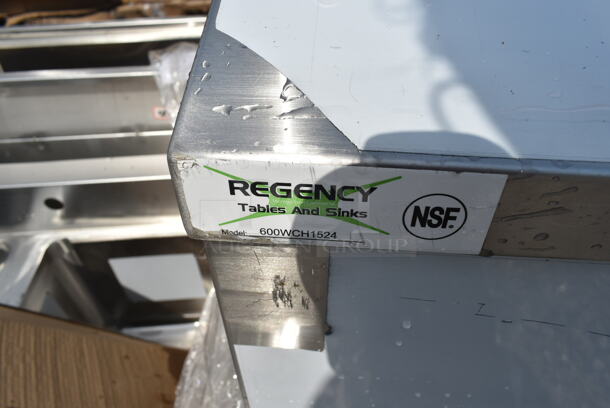 BRAND NEW SCRATCH AND DENT! Regency 600WCH1524 24" Stainless Steel Wall Cabinet with Hinged Doors - Image 5 of 5