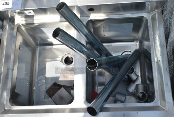 BRAND NEW SCRATCH AND DENT! Regency 600B21014 2 Bowl Underbar Sink - 26 1/2" x 18 3/4" - Image 5 of 5