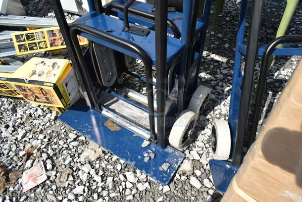 2 BRAND NEW SCRATCH AND DENT! Lavex 257AP0038-L01 600 lb. Blue Appliance Hand Truck with 6" x 2" Thermoplastic Rubber Wheels. 2 Times Your Bid! - Image 3 of 4
