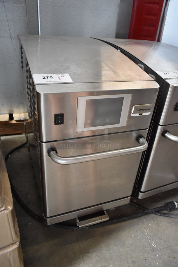 2015 Merrychef eikon e2 Stainless Steel Commercial Countertop Electric Powered Slimline Rapid Cook Oven. 208/240 Volts, 1 Phase.  - Image 5 of 6