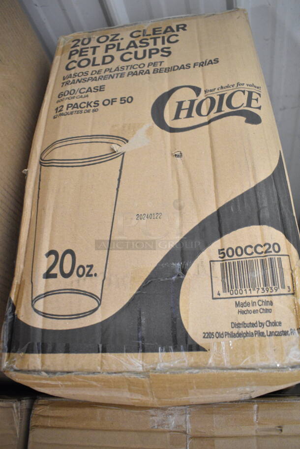 PALLET LOT of 28 BRAND NEW Boxes Including 2 Box 500CC20 Choice Clear PET Customizable Plastic Cold Cup - 20 oz. - 600/Case, 50020W Choice 20 oz. White Poly Paper Hot Cup - 600/Case, 795KFT44RNPE Choice 44 oz. Round Kraft PE-Lined Microwavable Take-Out Container 7 5/16" x 2 5/8" - 300/Case, 500TO8830 Choice 8" x 8" x 3" Microwaveable 3-Compartment Black / Clear Plastic Hinged Container - 100/Case, 4 Box 129MCR24B Choice 24 oz. Black Round Microwavable Heavy Weight Container with Lid 7 1/4" - 150/Case, 2 Box 129MCR32B Choice 32 oz. Black Round Microwavable Heavy Weight Container with Lid 7 1/4" - 150/Case, 433CARRIER2 EcoChoice Pulp Fiber 2 Cup Carrier - 300/Case, 130BFORK Choice Medium Weight Black Plastic Fork - 1000/Case, 500CFT Lavex White C-Fold Standard Weight Towel - 2400/Case, C90PST1 ClearSeal Hinged Lid Plastic Container, 2 Box Choice #1 Paper Food Containers. 28 Times Your Bid!   - Image 2 of 12
