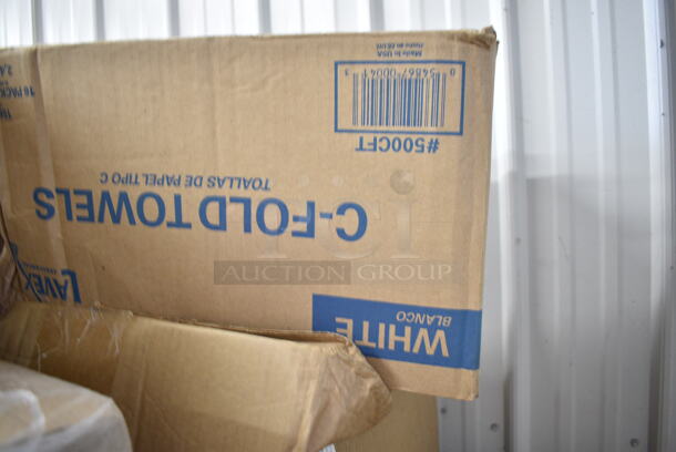 PALLET LOT of 28 BRAND NEW Boxes Including 2 Box 500CC20 Choice Clear PET Customizable Plastic Cold Cup - 20 oz. - 600/Case, 50020W Choice 20 oz. White Poly Paper Hot Cup - 600/Case, 795KFT44RNPE Choice 44 oz. Round Kraft PE-Lined Microwavable Take-Out Container 7 5/16" x 2 5/8" - 300/Case, 500TO8830 Choice 8" x 8" x 3" Microwaveable 3-Compartment Black / Clear Plastic Hinged Container - 100/Case, 4 Box 129MCR24B Choice 24 oz. Black Round Microwavable Heavy Weight Container with Lid 7 1/4" - 150/Case, 2 Box 129MCR32B Choice 32 oz. Black Round Microwavable Heavy Weight Container with Lid 7 1/4" - 150/Case, 433CARRIER2 EcoChoice Pulp Fiber 2 Cup Carrier - 300/Case, 130BFORK Choice Medium Weight Black Plastic Fork - 1000/Case, 500CFT Lavex White C-Fold Standard Weight Towel - 2400/Case, C90PST1 ClearSeal Hinged Lid Plastic Container, 2 Box Choice #1 Paper Food Containers. 28 Times Your Bid!   - Image 10 of 12