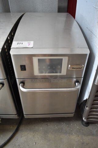 2015 Merrychef eikon e2 Stainless Steel Commercial Countertop Electric Powered Slimline Rapid Cook Oven. 208/240 Volts, 1 Phase. 