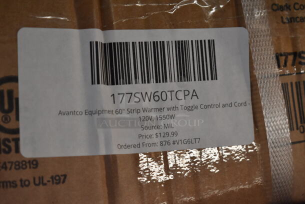 2 BRAND NEW SCRATCH AND DENT! Items; Avantco 177SW60THA 60" Strip Warmer with Toggle Control and Avantco 177SW60TCPA 60" Strip Warmer with Toggle Control. 120 Volts, 1 Phase. 2 Times Your Bid!  - Image 4 of 5