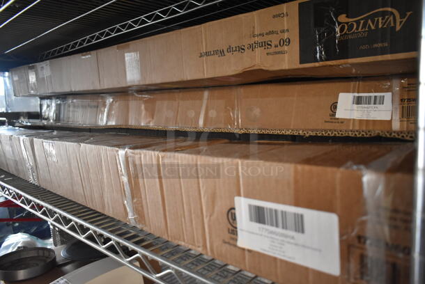 2 BRAND NEW SCRATCH AND DENT! Items; Avantco 177SW60INHA 60" Strip Warmer with Adjustable Infinite Control and Avantco 177SW60TCPA 60" Strip Warmer with Toggle Control. 120 Volts, 1 Phase. 2 Times Your Bid!  - Image 5 of 7