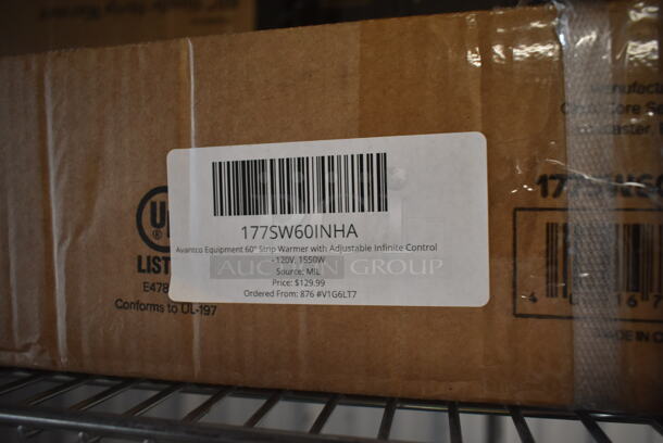 2 BRAND NEW SCRATCH AND DENT! Items; Avantco 177SW60INHA 60" Strip Warmer with Adjustable Infinite Control and Avantco 177SW60TCPA 60" Strip Warmer with Toggle Control. 120 Volts, 1 Phase. 2 Times Your Bid!  - Image 6 of 7