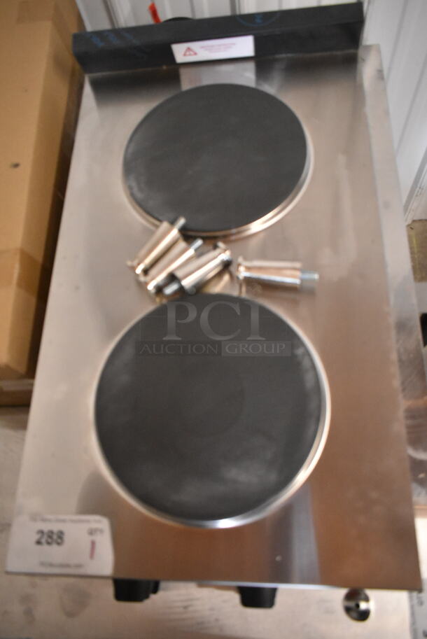 BRAND NEW SCRATCH AND DENT! Vollrath STA9002 Stainless Steel Commercial Countertop Electric Powered  40739 Cayenne 2 Burner Counter Top Electric Hot Plate. 208-240 Volts, 1 Phase.  - Image 5 of 5