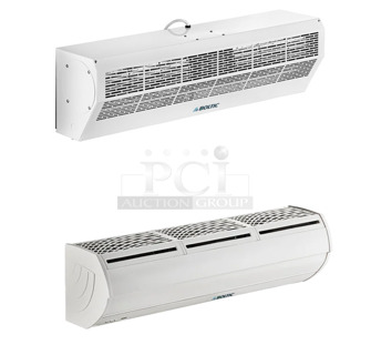 2 BRAND NEW SCRATCH AND DENT! Boltic Aluminum Air Curtains; Model 687BFM3509LY 36" with Remote Magnetic Door Switch and Boltic 687BFM3509PC 36" Powder Coat Air Curtain with Plunger Door Switch. 2 Times Your Bid!