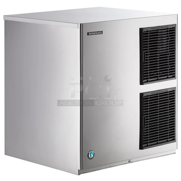 LIKE NEW! Hoshizaki KM-901MAJ Stainless Steel Commercial Crescent Cube Ice Machine - 950 lb. 208-230 Volts, 1 Phase.  - Image 1 of 7