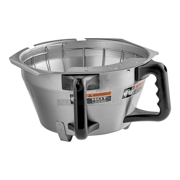 BRAND NEW SCRATCH AND DENT! Bunn 45845.0002 Stainless Steel Funnel Assembly With Black Handle - Image 1 of 6