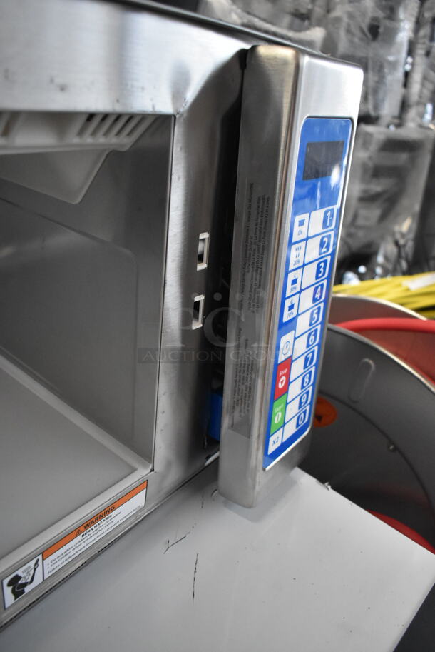 BRAND NEW SCRATCH AND DENT! 2024 Solwave SWA12T Ameri-Series Medium-Duty Stainless Steel Commercial Microwave with Push Button Controls. 120 Volts, 1 Phase.  - Image 5 of 7