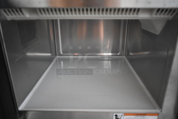 BRAND NEW SCRATCH AND DENT! 2024 Solwave SWA12T Ameri-Series Medium-Duty Stainless Steel Commercial Microwave with Push Button Controls. 120 Volts, 1 Phase.  - Image 6 of 7