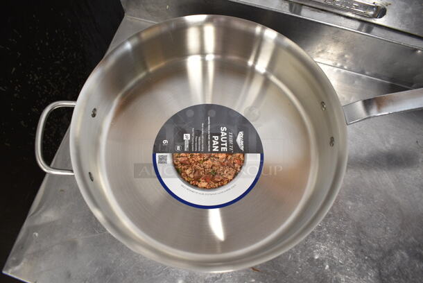 2 BRAND NEW SCRATCH AND DENT! Vollrath Tribute 11" Heavy-Duty Tri-Ply Stainless Steel Stir Fry Pan with Black Silicone Handle 702111 and Vollrath Tribute 6 Qt. Tri-Ply Stainless Steel Saute Pan with Black Silicone Handle 702160. 2 Times Your Bid!  - Image 7 of 9