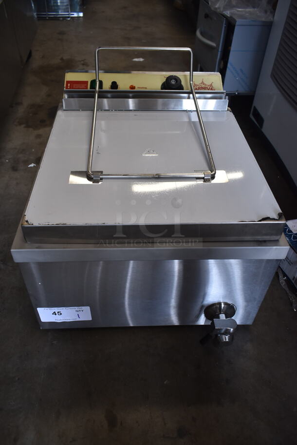 BRAND NEW SCRATCH AND DENT! Carnival King 382DFC44001 Stainless Steel Commercial Countertop 25 lb. Funnel Cake / Donut Fryer. 240 Volts, 1 Phase.  - Image 2 of 9