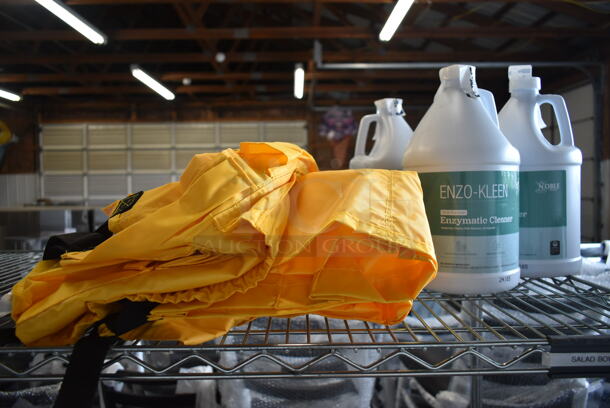 6 BRAND NEW SCRATCH AND DENT! Items Including 4 Noble 999ENZCLNR1G Enzo Kleen Enzymatic Cleaner Jugs and 2 Lavex 274TCCADDY Nylon Caddy Bag for Large Round and Square Trash Cans. 6 Times Your Bid!  - Image 2 of 8