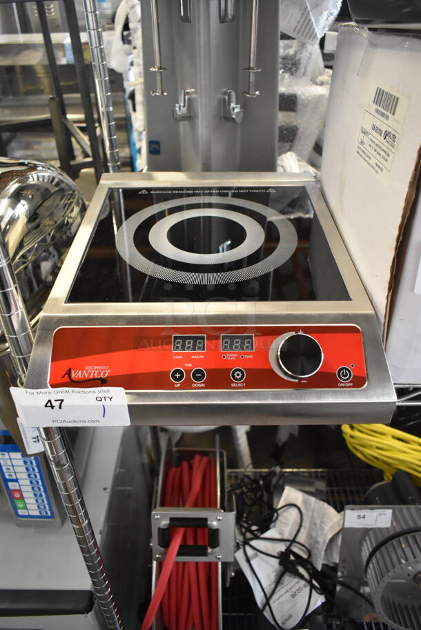 BRAND NEW SCRATCH AND DENT! Avantco 177IC1800 Stainless Steel Countertop Induction Range / Cooker. 120 Volts, 1 Phase.  - Image 2 of 5