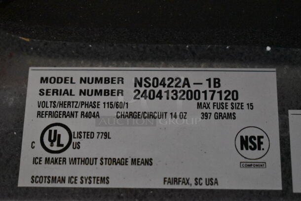 BRAND NEW SCRATCH AND DENT! 2024 Scotsman NS0422A-1B Stainless Steel Commercial Prodigy Plus Series 22" Nugget Ice Machine. 420 lb. 115 Volts, 1 Phase.  - Image 5 of 5