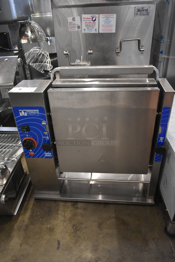 BRAND NEW SCRATCH AND DENT! Prince Castle 297-T9 Stainless Steel Commercial Countertop Slim-Line Vertical Contact Toaster - 2200 Buns / Hour. 115 Volts, 1 Phase. Tested and Working! - Image 2 of 7