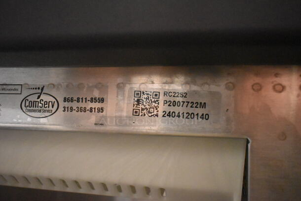 BRAND NEW SCRATCH AND DENT! 2024 Amana RC22S2 Heavy Duty Stainless Steel Commercial Microwave Oven with Push Button Controls. 208/240 Volts, 1 Phase.  - Image 6 of 6
