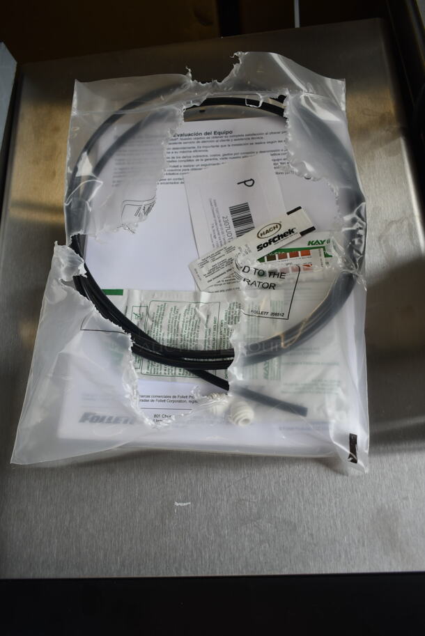 BRAND NEW SCRATCH AND DENT! 2024 Follett 7UD112A-IW-NF-ST-00 Stainless Steel Commercial Countertop Champion 7 Series Chewblet Undercounter Ice Maker and Water Dispenser with 7 lb. Bin. 100 lb. 115 Volts, 1 Phase.  - Image 3 of 5