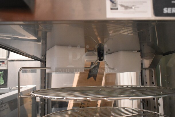 BRAND NEW SCRATCH AND DENT! ServIt 423ODW18D2 Stainless Steel Commercial Countertop 18" Self-Service Pizza Warmer with 4-Shelf Rotating Rack. 120 Volts, 1 Phase. Tested and Working! - Image 6 of 7