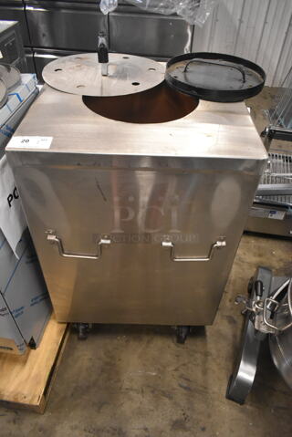 BRAND NEW SCRATCH AND DENT! Morni CS01 Stainless Steel Commercial Floor Style Propane Gas Powered Tandoor Tandoori Oven on Commercial Casters. 100,000 BTU. 
