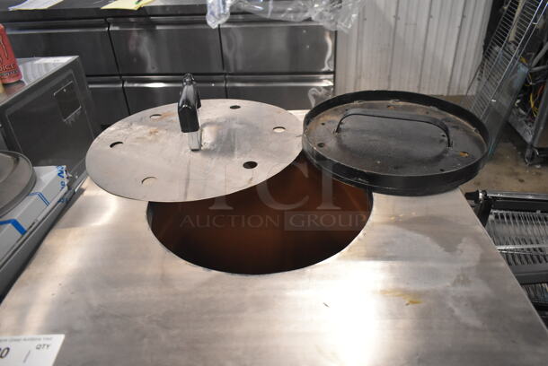 BRAND NEW SCRATCH AND DENT! Morni CS01 Stainless Steel Commercial Floor Style Propane Gas Powered Tandoor Tandoori Oven on Commercial Casters. 100,000 BTU.  - Image 3 of 12