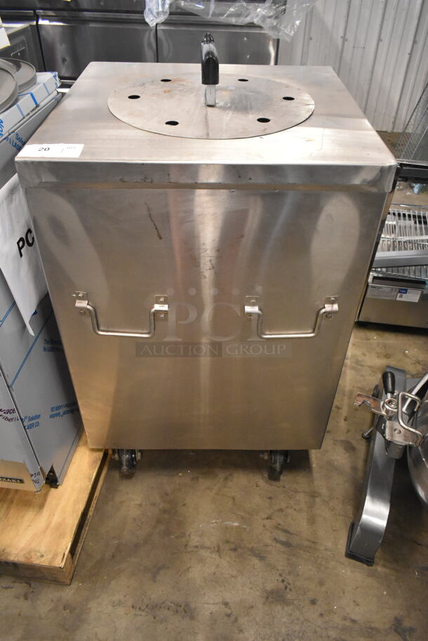 BRAND NEW SCRATCH AND DENT! Morni CS01 Stainless Steel Commercial Floor Style Propane Gas Powered Tandoor Tandoori Oven on Commercial Casters. 100,000 BTU.  - Image 8 of 12