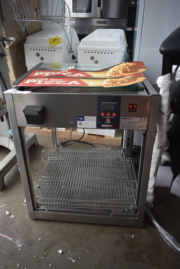 BRAND NEW SCRATCH AND DENT! ServIt 423PDW18D2S Stainless Steel Commercial 18" Self-Service Countertop Display Warmer with 4 Shelves. 120 Volts, 1 Phase. Tested and Working! - Image 2 of 7