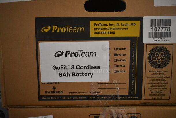 2 BRAND NEW SCRATCH AND DENT! Items Including 196107774 ProTeam GoFit 3 107774 4.0 Ah 3 Qt. Cordless Backpack Vacuum with 107100 Xover Multi-Surface Telescoping Wand Kit and 196107778 ProTeam GoFit 3 107778 8.0 Ah 3 Qt. Cordless Backpack Vacuum with 107100 Xover Multi-Surface Telescoping Wand Kit. 2 Times Your Bid!  - Image 3 of 6