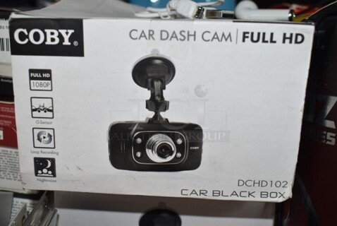 2 BRAND NEW! Coby DCHD101/DCHD102 Full HD Car Dash Cam. 2 Times Your Bid! 